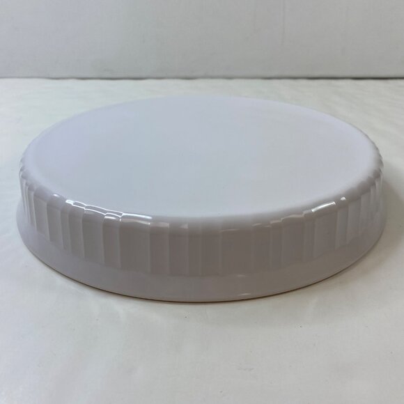 Corning Ware French White Pie Plate Fluted 10.5" Round Quiche Baking Dish - Picture 4 of 7